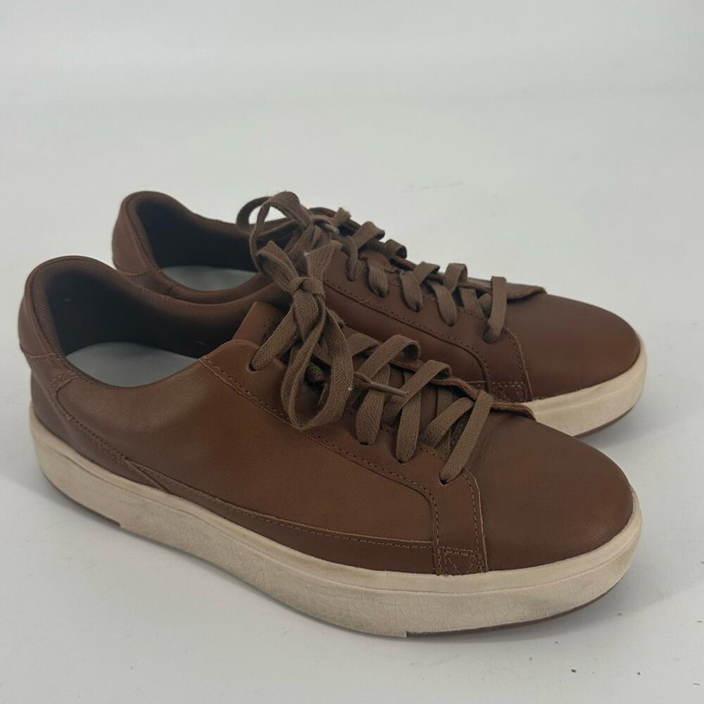 Kizik Vegas Womens Size US 9 Wide HandsFree Brown Leather Casual Lace Up Shoes